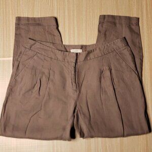 Loft Brown Linen Womens Pants 4